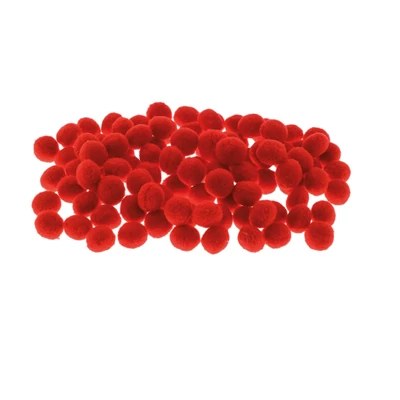 BR-POM20 Pompon 10mm 100db-os Piros