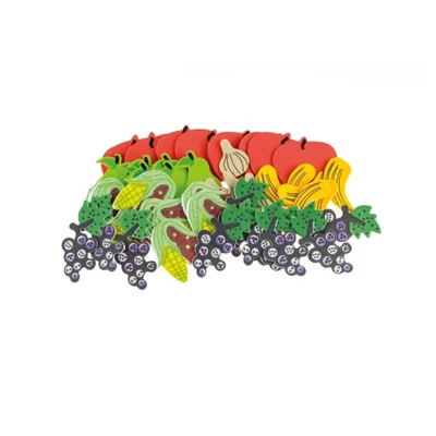 BR-PVC26 Dekorgumi figura öntap. 51db-os gyümölcs+zöldség