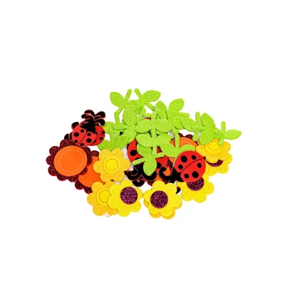 BR-PVC49 Dekorgumi figura öntap. 32db-os virágok+katicák