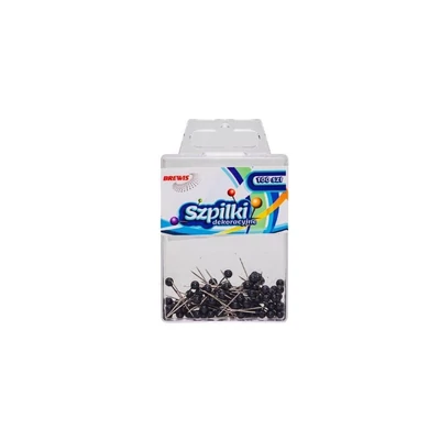 BR-SK22-11 Dekor tű Fekete 22mm 100db-os