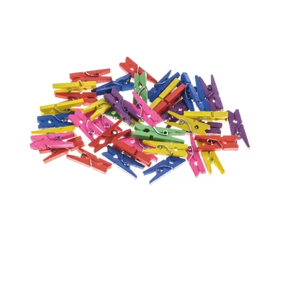 BR-SPK25 Dekor fa csipesz Színes 2,5cm 40db