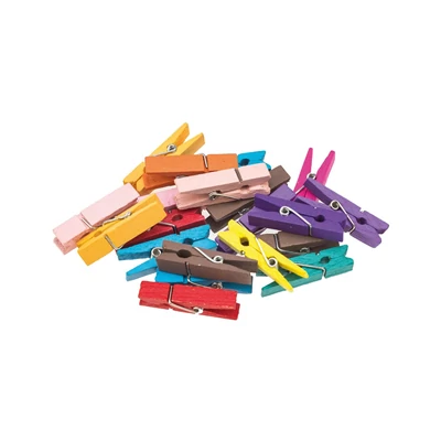 BR-SPK45 Dekor fa csipesz Színes 4,5cm 20db-os