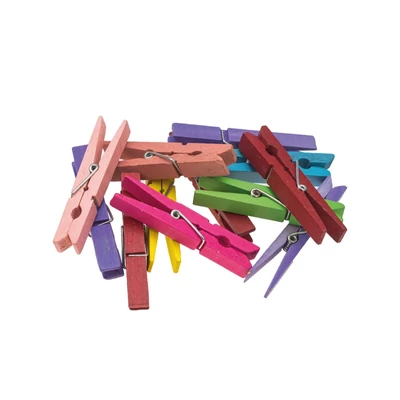 BR-SPK72 Dekor fa csipesz Színes 7,2cm 12db-os