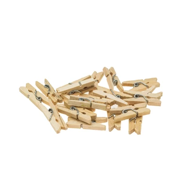 BR-SPN25 Dekor fa csipesz Natúr 2,5cm 20db-os