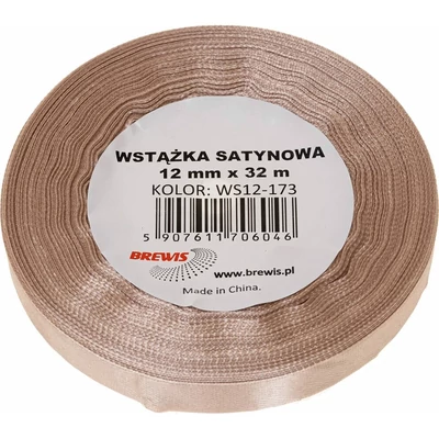 BR-WS12-173 Szatén szalag 12mm*32m Mandula