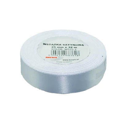 BR-WS25-1 Szatén szalag 25mm*32m Fehér