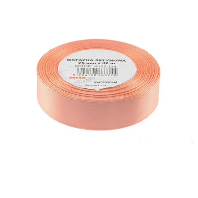 BR-WS25-124 Szatén szalag 25mm*32m Lazac