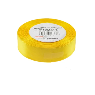 BR-WS25-143 Szatén szalag 25mm*32m Sárga