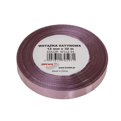 BR-WS25-91 Szatén szalag 25mm*32m Sötét púder rózsaszín