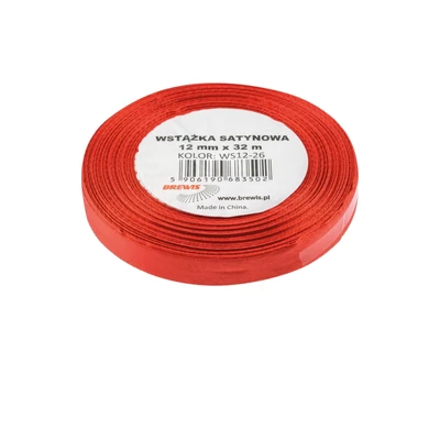 BR-WS38-26 Szatén szalag 38mm*32m Piros
