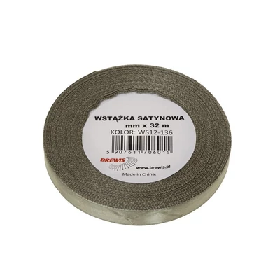 BR-WS6-136 Szatén szalag 6mm*32m Khaki