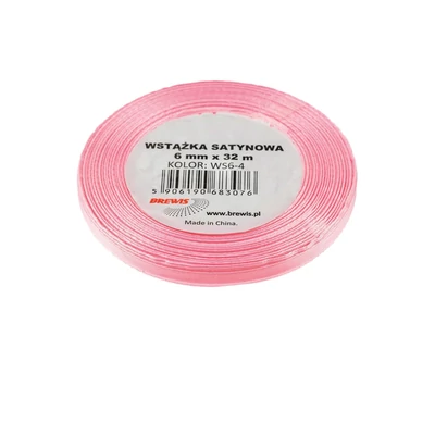 BR-WS6-4 Szatén szalag 6mm*32m Sötét rózsaszín