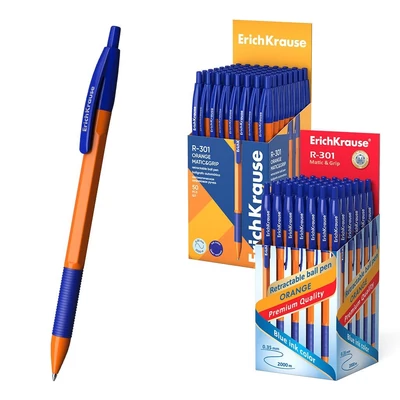EK-46762 Golyóstoll Kék R-301 Matic&amp;Grip Orange