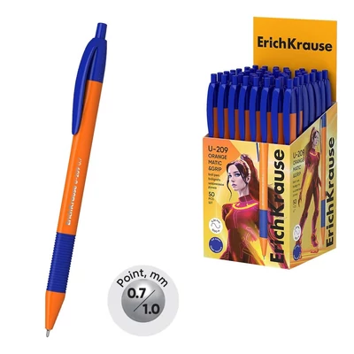 EK-47593 Golyóstoll Kék U-209 Matic&amp;Grip Orange