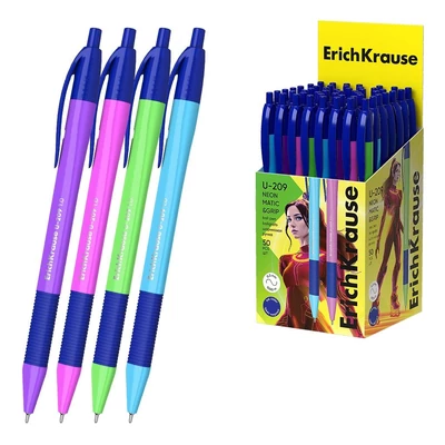 EK-47614 Golyóstoll Kék U-209 Neon Matic&amp;Grip