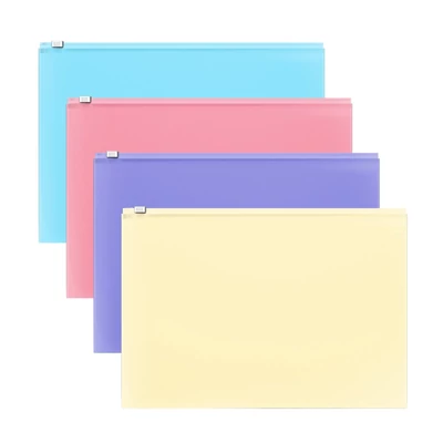 EK-50338 Irattartó tasak cipzáras A/4 Fizzy Pastel vegyes szín
