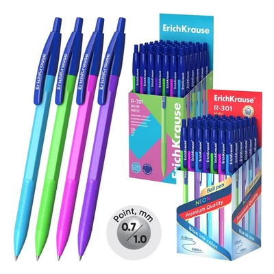 EK-53343 Golyóstoll Kék R-301 Neon Matic