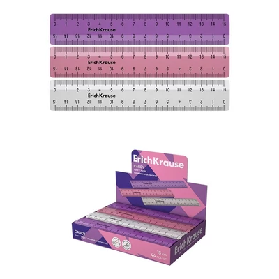 EK-55455 Vonalzó 15cm Candy