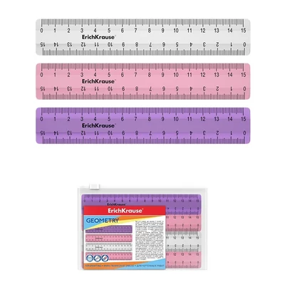 EK-55456 Vonalzó szett 15cm Candy 4db