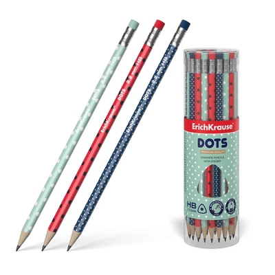 EK-56009 Grafit ceruza HB háromszög alakú 42db-os Dots