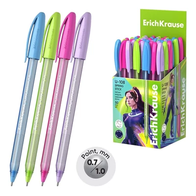 EK-58108 Golyóstoll Kék U-108 Spring Stick