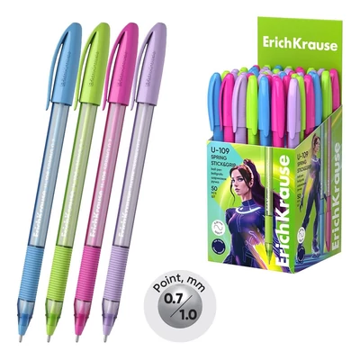 EK-58109 Golyóstoll Kék U-109 Spring Stick&amp;Grip