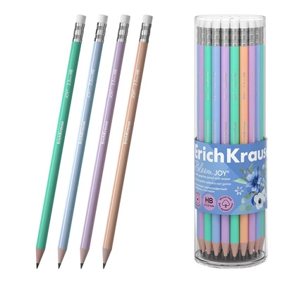 EK-60704 Grafit ceruza HB 42db-os JOY Pastel Bloom