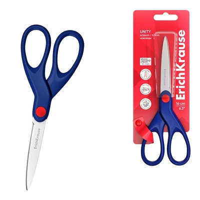 EK-60843 Olló 16cm Unity kék bliszteres