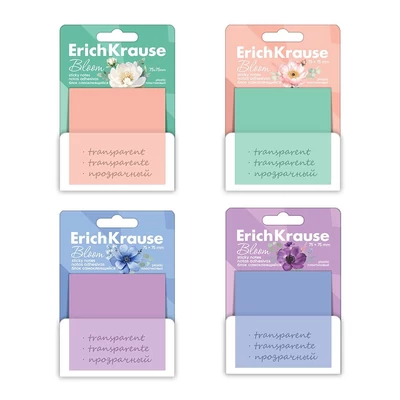 EK-61580 Jegyzettömb Pastel Bloom plasztik 50db 75*75mm
