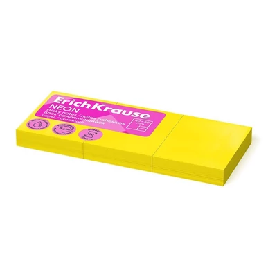 EK-61707 Jegyzettömb Neon 300lap 50*40mm sárga