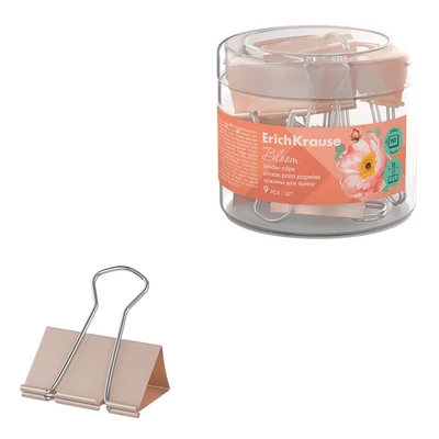 EK-62069 Binder csipesz 32mm 9db Pastel Bloom Peach