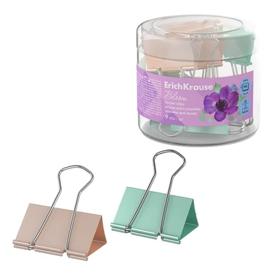 EK-62070 Binder csipesz 32mm 9db Pastel Bloom