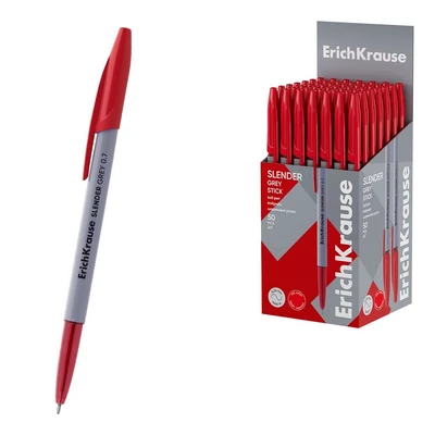 EK-63085 Golyóstoll Piros Slender Grey Stick