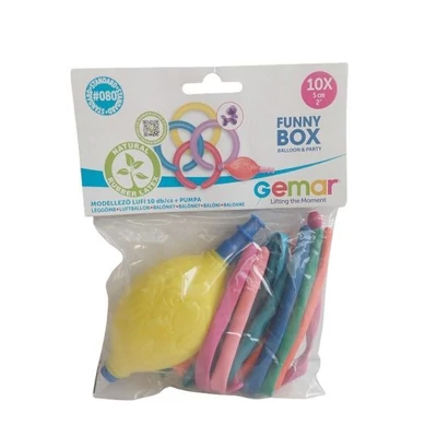 FB-347 Modellező lufi 10db-os + pumpa