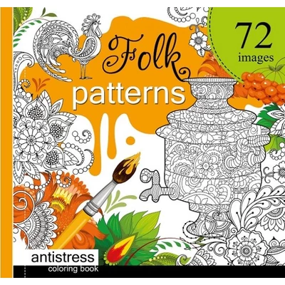 FC-1750 Antistress kifestőkönyv 20*20cm, Folk patterns