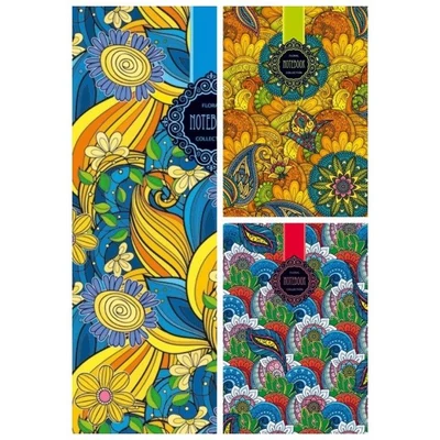 FC-1784-86 Notesz vonalas 165*240mm 80lap Floral notebbok
