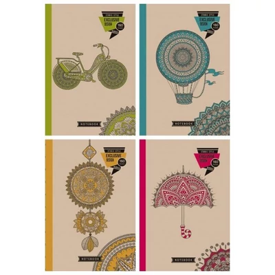FC-1825-28 Notesz vonalas 105*165mm 80lap Ethnic style Mandala