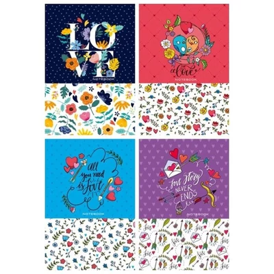 FC-18342-45s Notesz sima 105*165mm 64lap Love