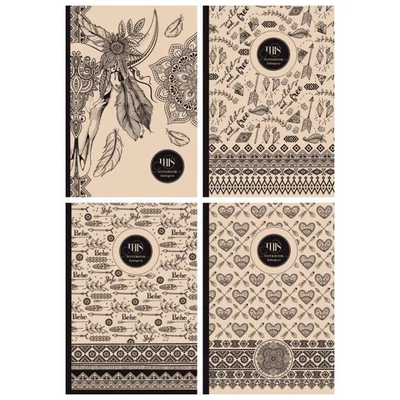 FC-18458-61k Notesz kockás 165*238mm 80lap Boho style