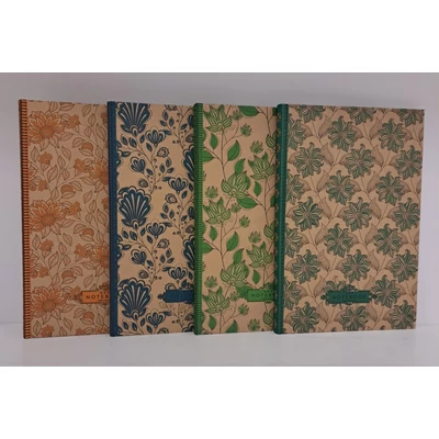 FC-1893-96v Notesz vonalas 190*285 120lap Kraft Floral