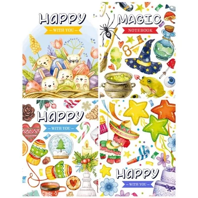 FC-19397-400 Notesz kockás 128*165mm 64lap Happy