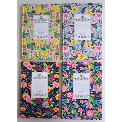 FC-19512-15k Notesz kockás 143*210mm 80lap Virágos