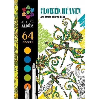 FC-21350 Antistress kifestőkönyv A/5 Flower Heaven