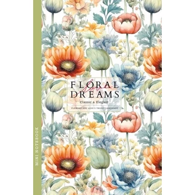 FC-23250v Notesz vonalas 105*165mm 48lap Floral dreams Piros, kék virágok