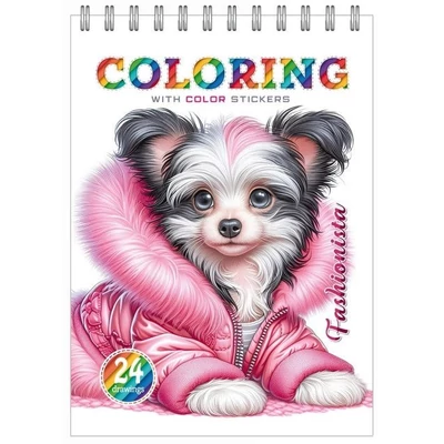 FC-24215 Kifestő matricával 148*210mm 12lap spirál Fashionista