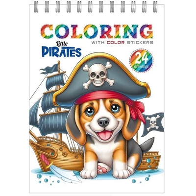 FC-24226 Kifestő matricával 148*210mm 12lap spirál Little pirates