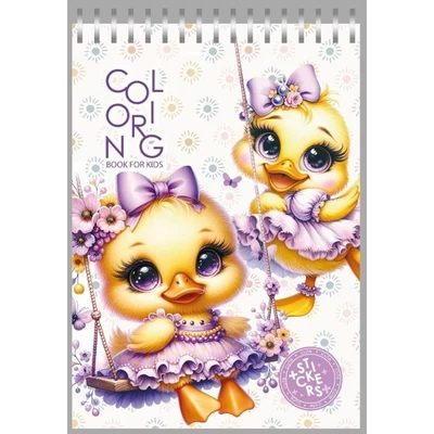 FC-24232 Kifestő matricával 148*210mm 12lap spirál Cute