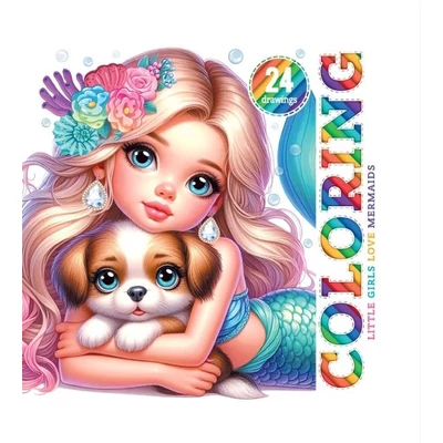 FC-24254 Kifestőkönyv 140*140mm 24lap Mermaids (lila)