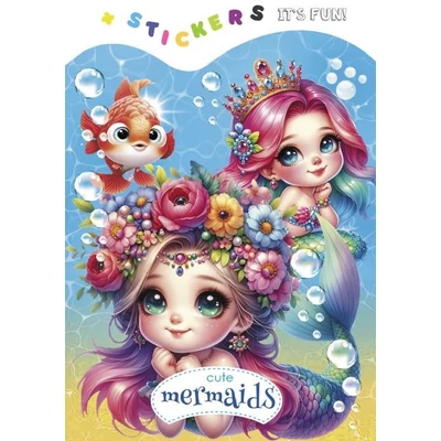FC-24262 Kifestő matricával 135*200mm 8lap Cute mermaids