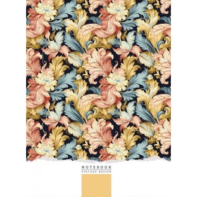 FC-8204-23245v Notesz vonalas 145*197mm 64lap Rózsaszín, kék szirmok